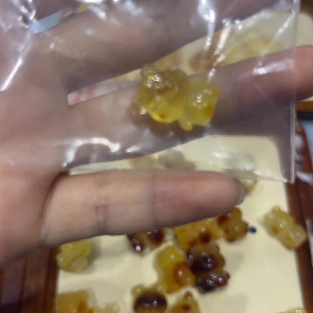 蜜蜡未镶嵌颈饰琥珀蜜蜡小熊吊坠