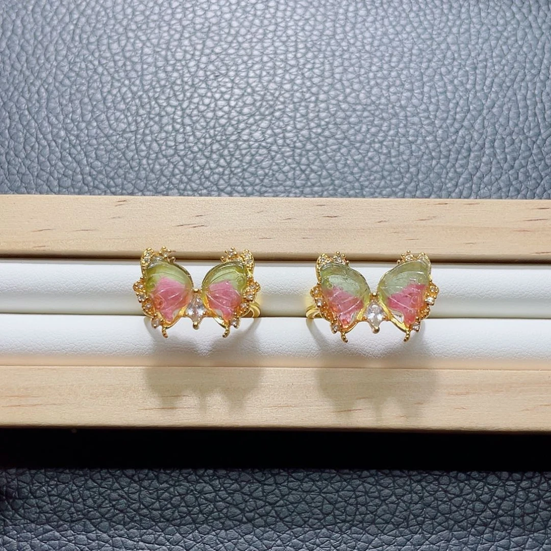 未镶嵌戒指碧玺多样性发其一