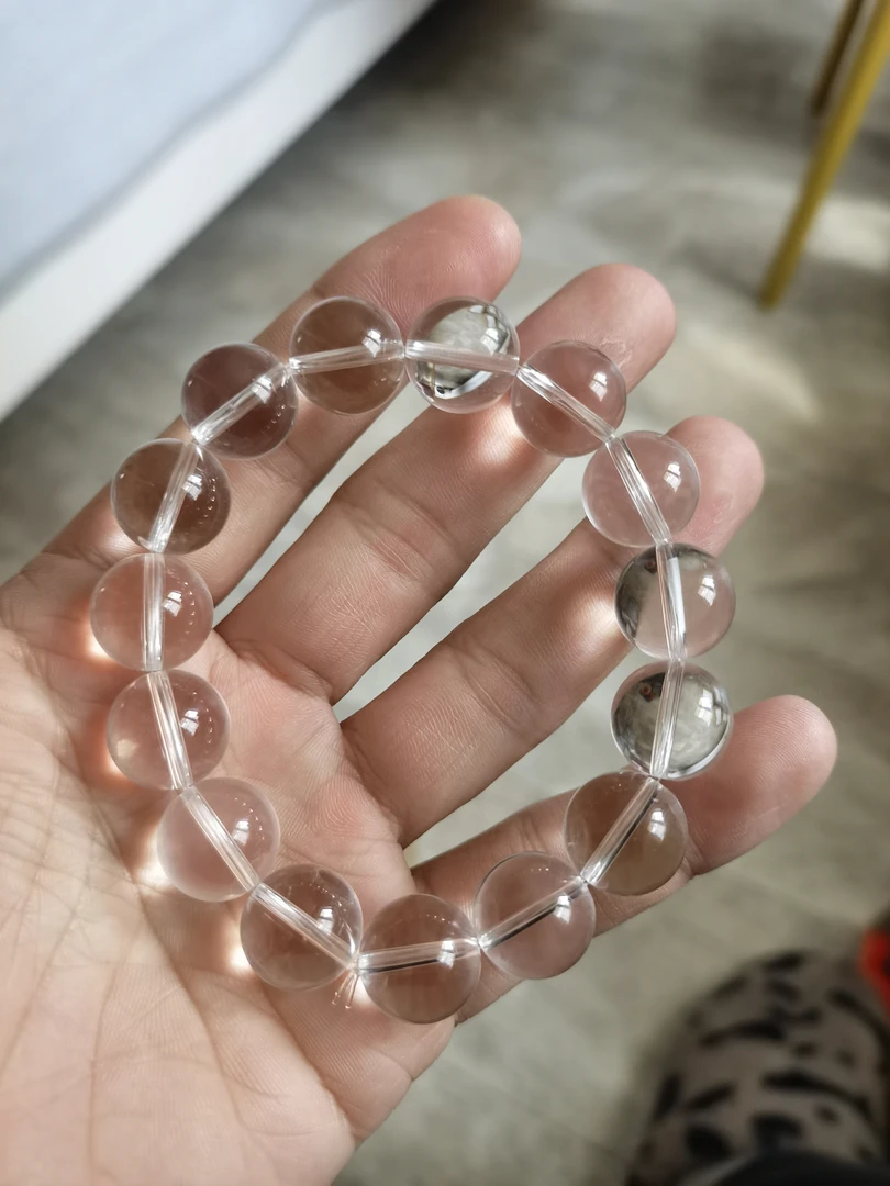 卡15天然水晶白水晶手串