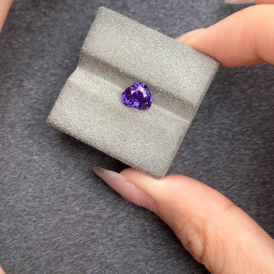 裸石蓝宝石无烧紫罗兰色紫蓝宝1.62ct