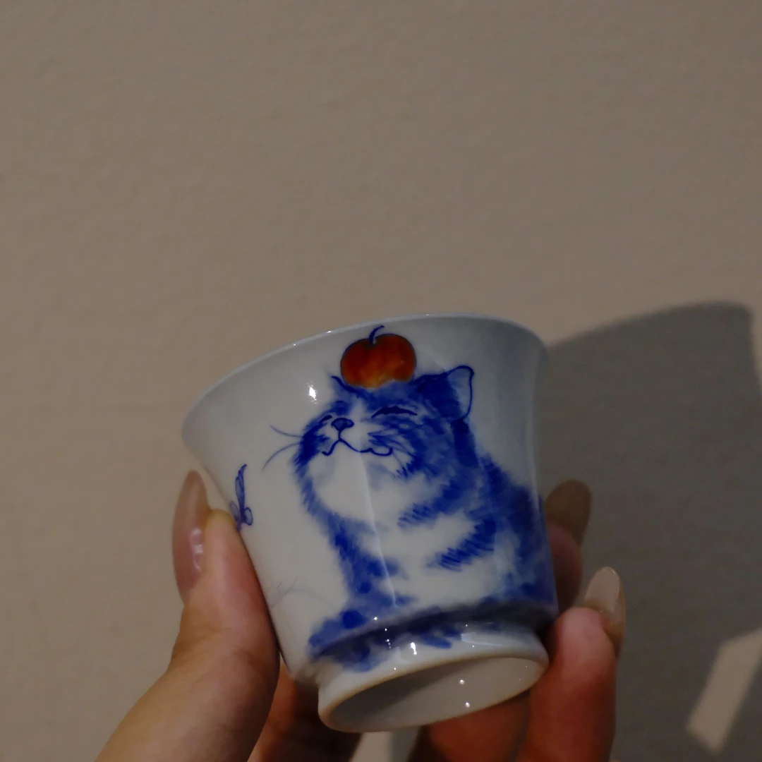 【念物集】黑莓蓝苹果小猫品茗杯