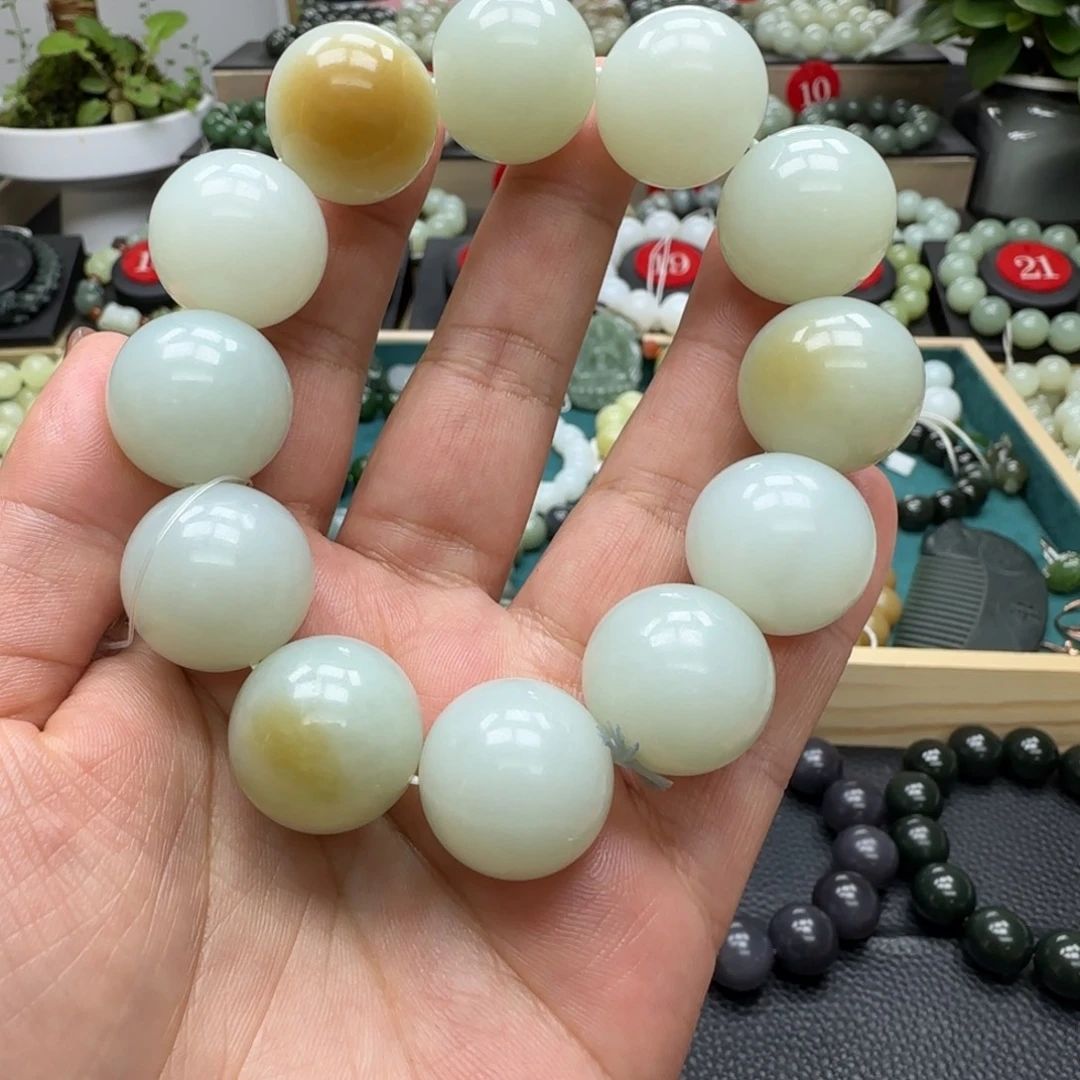 鑫***你和田玉未镶嵌手链20