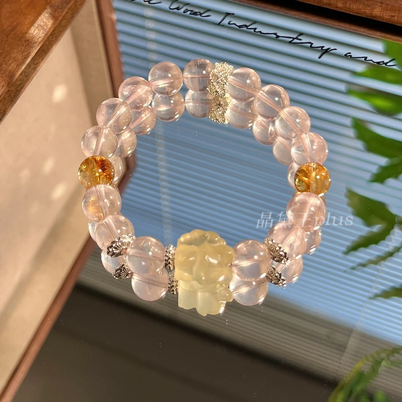 【美人心计】10mm粉水晶+黄塔金+凤九Z117