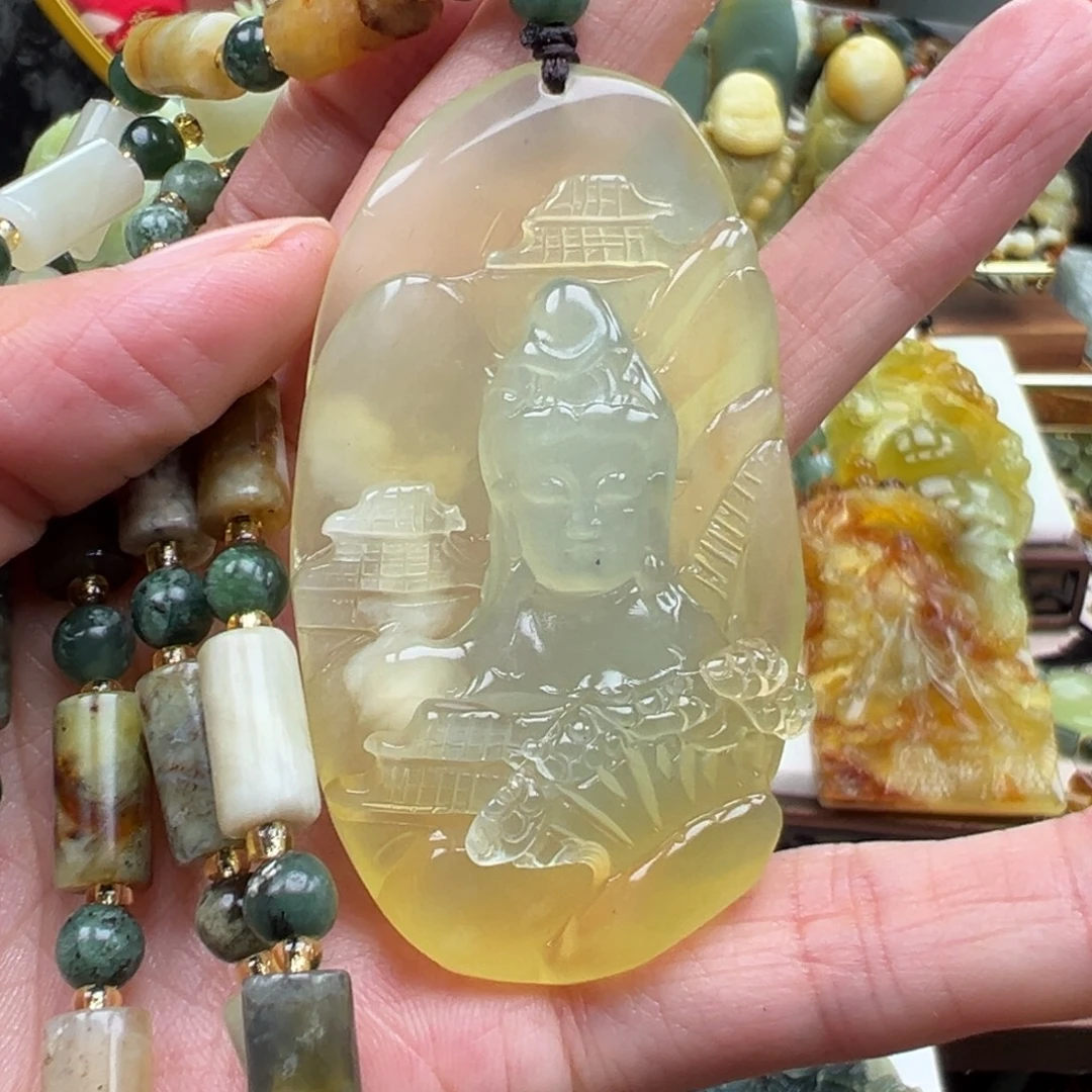 岫玉未镶嵌挂件挂件