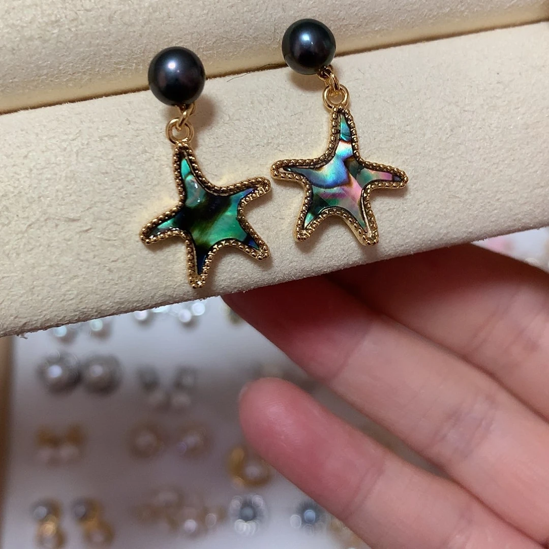 淡水珍珠耳饰合金