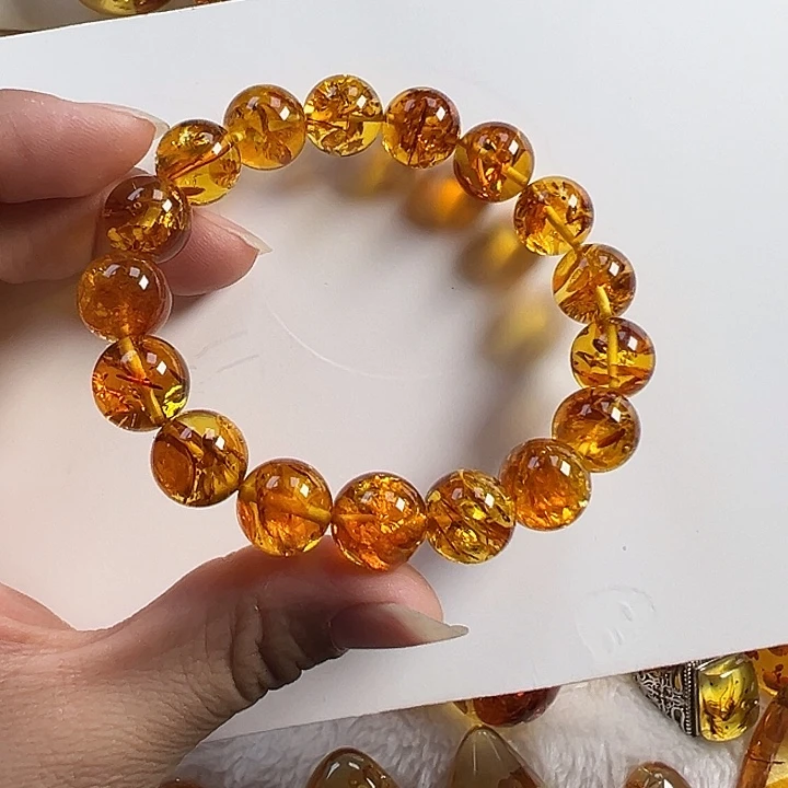 是***呀未镶嵌项圈琥珀（花珀）