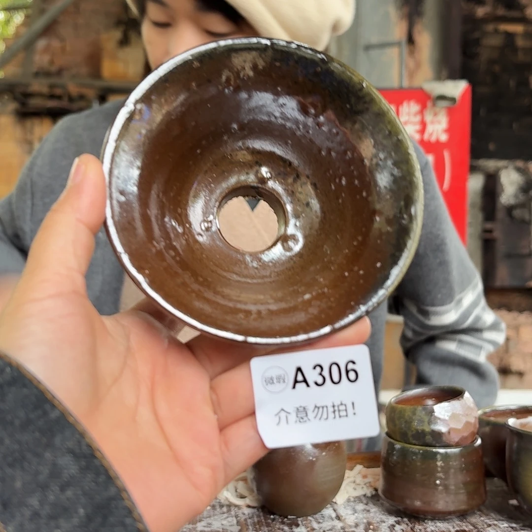 杯坭兴陶柴烧全手工原矿泥料杯
