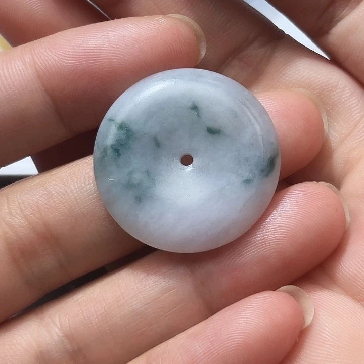 定制翡翠未镶嵌天然缅甸翡翠A货飘花平安扣不退不换