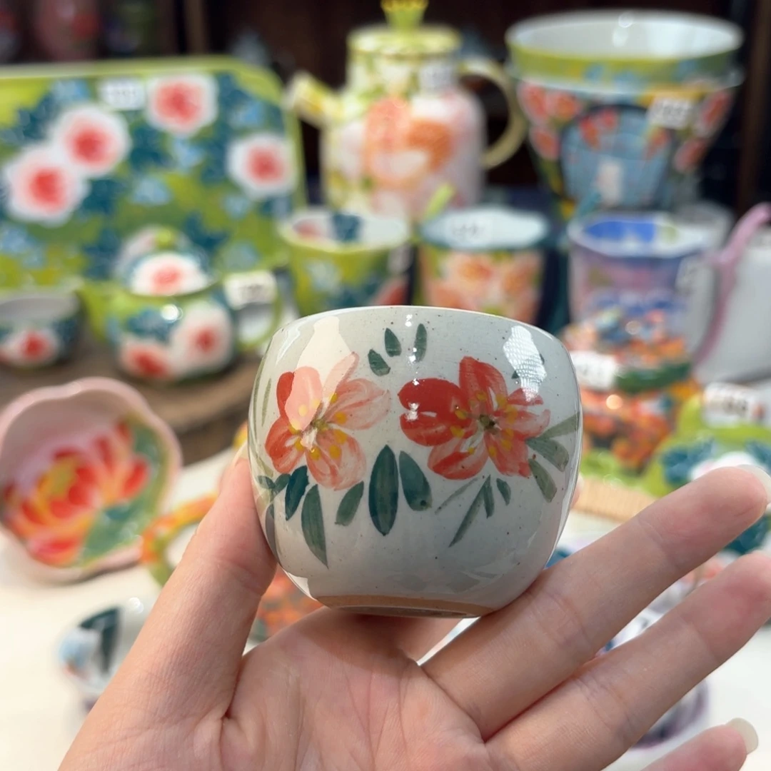 景德镇手绘高温釉下彩陶瓷茶具