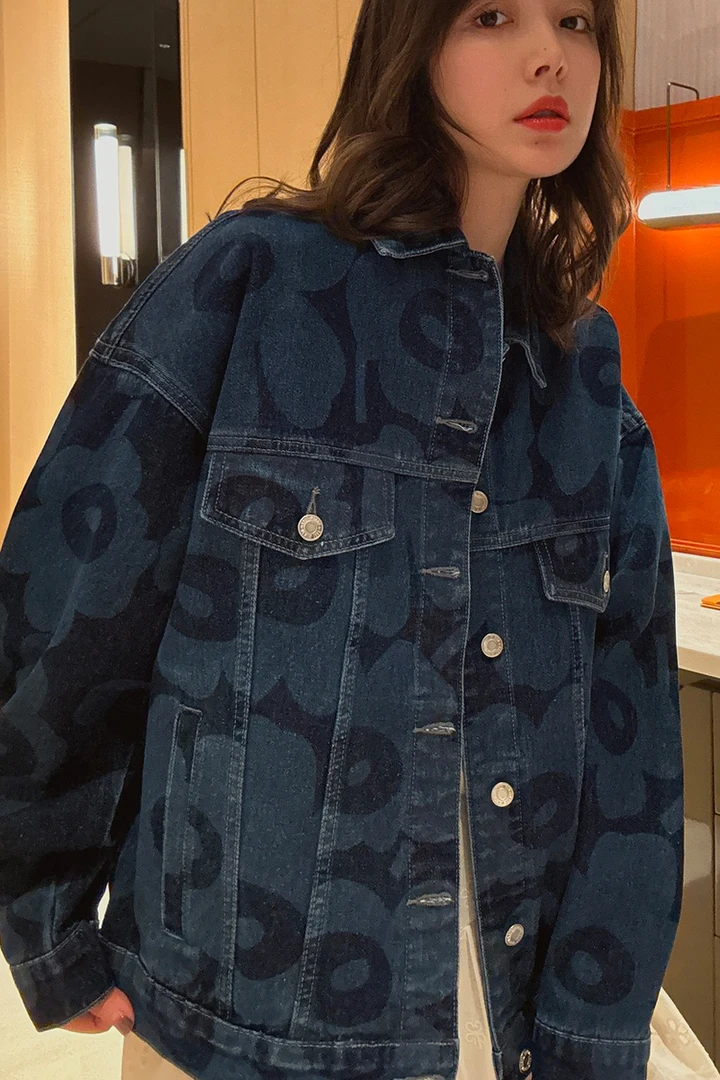 BETTERJOELAY-【杏雨梨花】时尚百搭牛仔外套休闲简约通勤JG9366