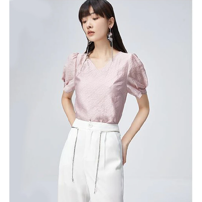 350876【韩系列】V领气质衬衫323X5278