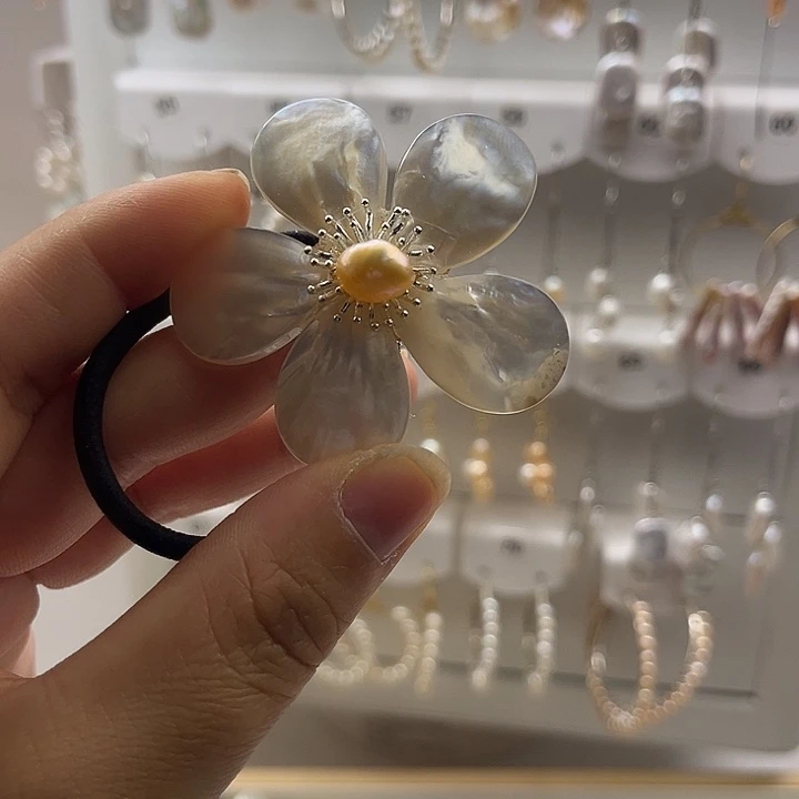 淡水珍珠发饰未镶嵌