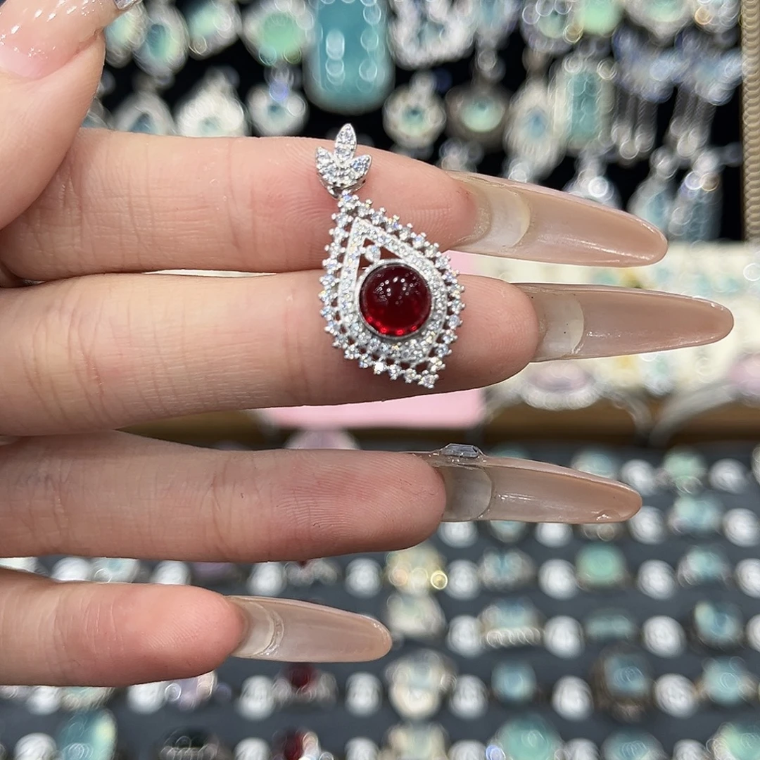 托帕石银S925镶嵌吊坠(不含链)福利款