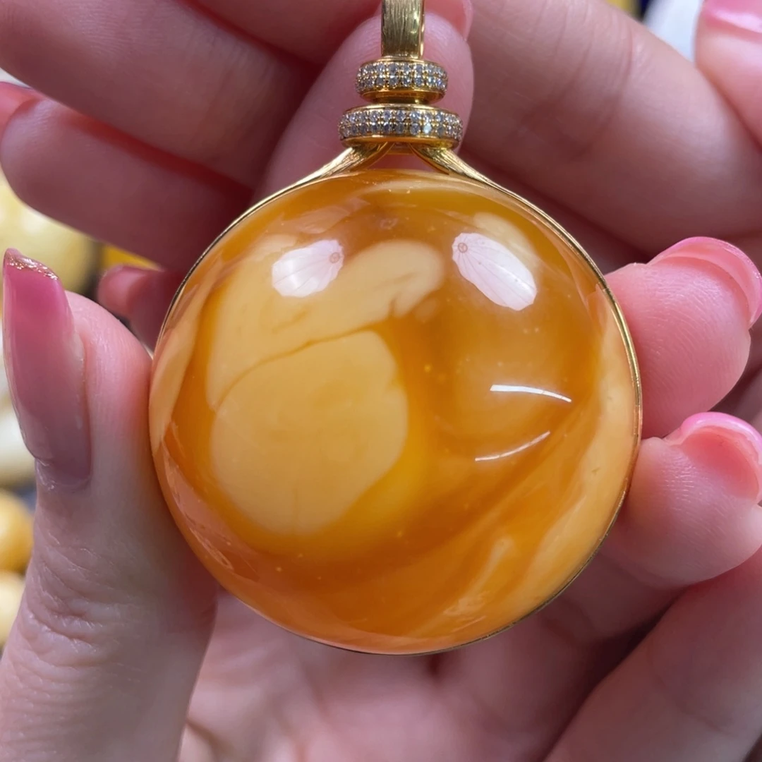 蜜蜡裸石未镶嵌琥珀蜜蜡