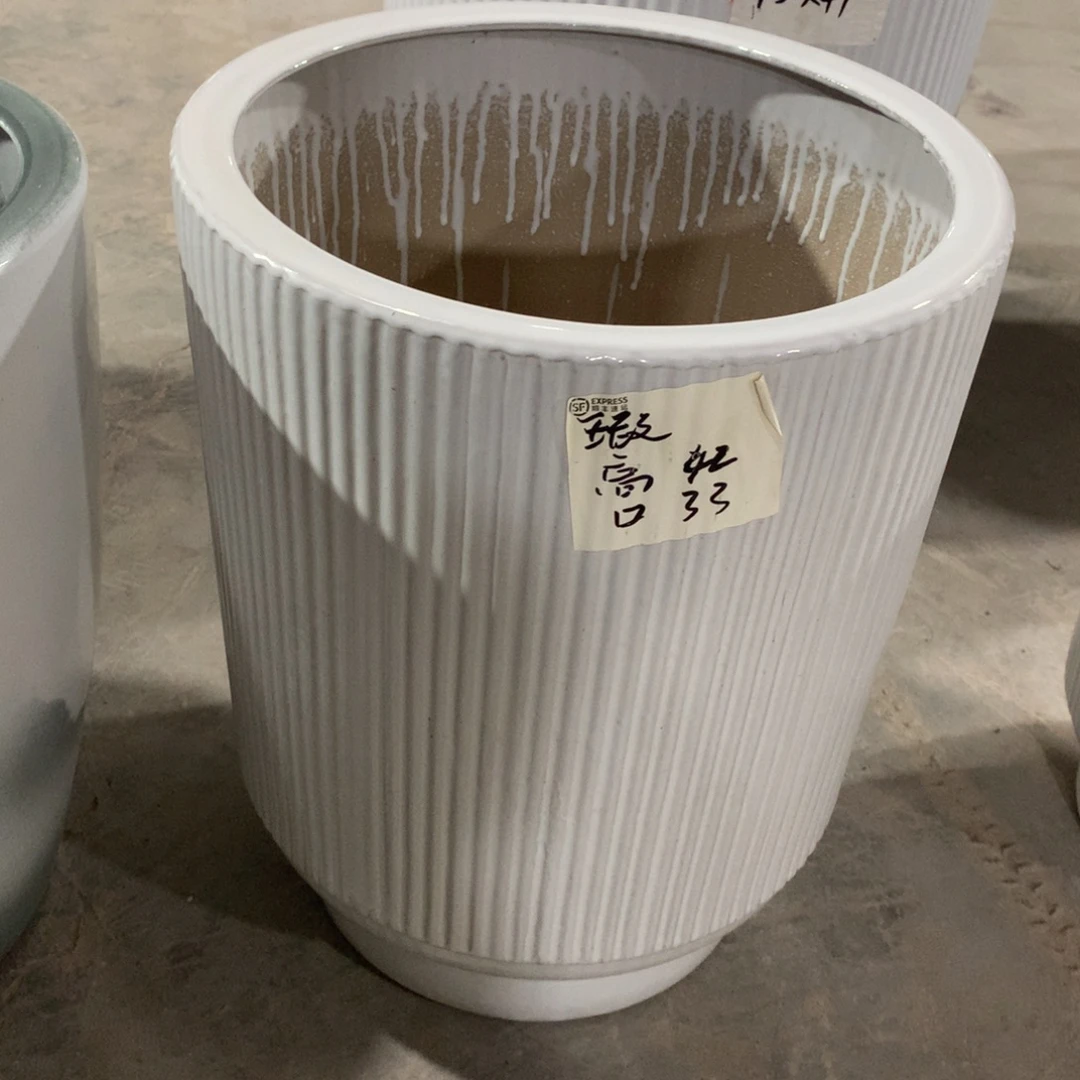 微瑕高温陶瓷花盆