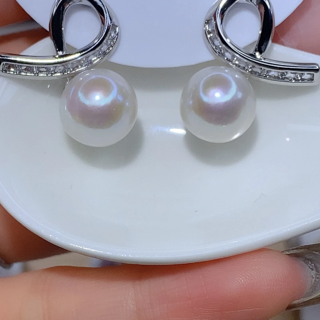 淡水珍珠未镶嵌耳饰F