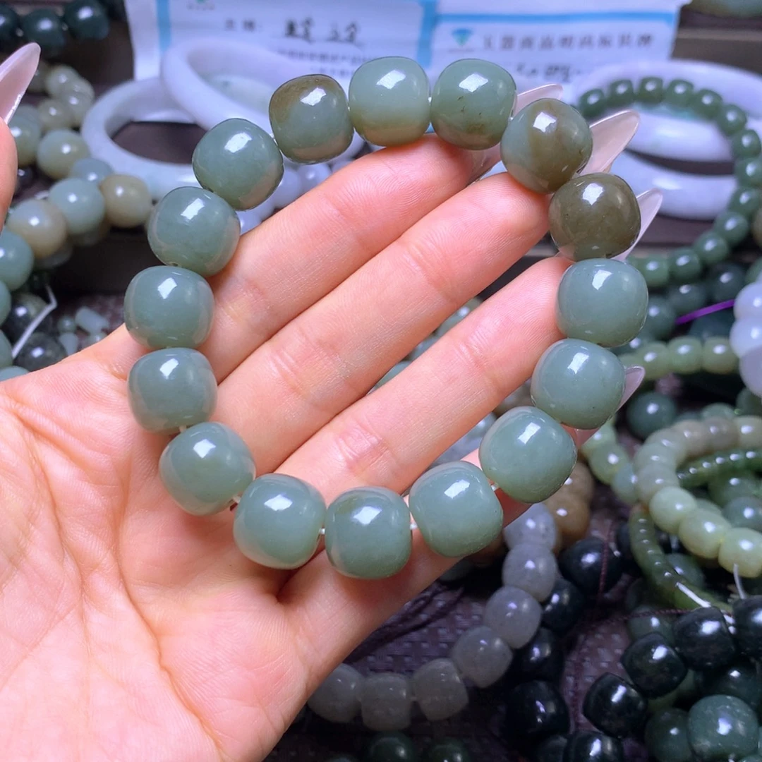 和田玉未镶嵌手串卡14