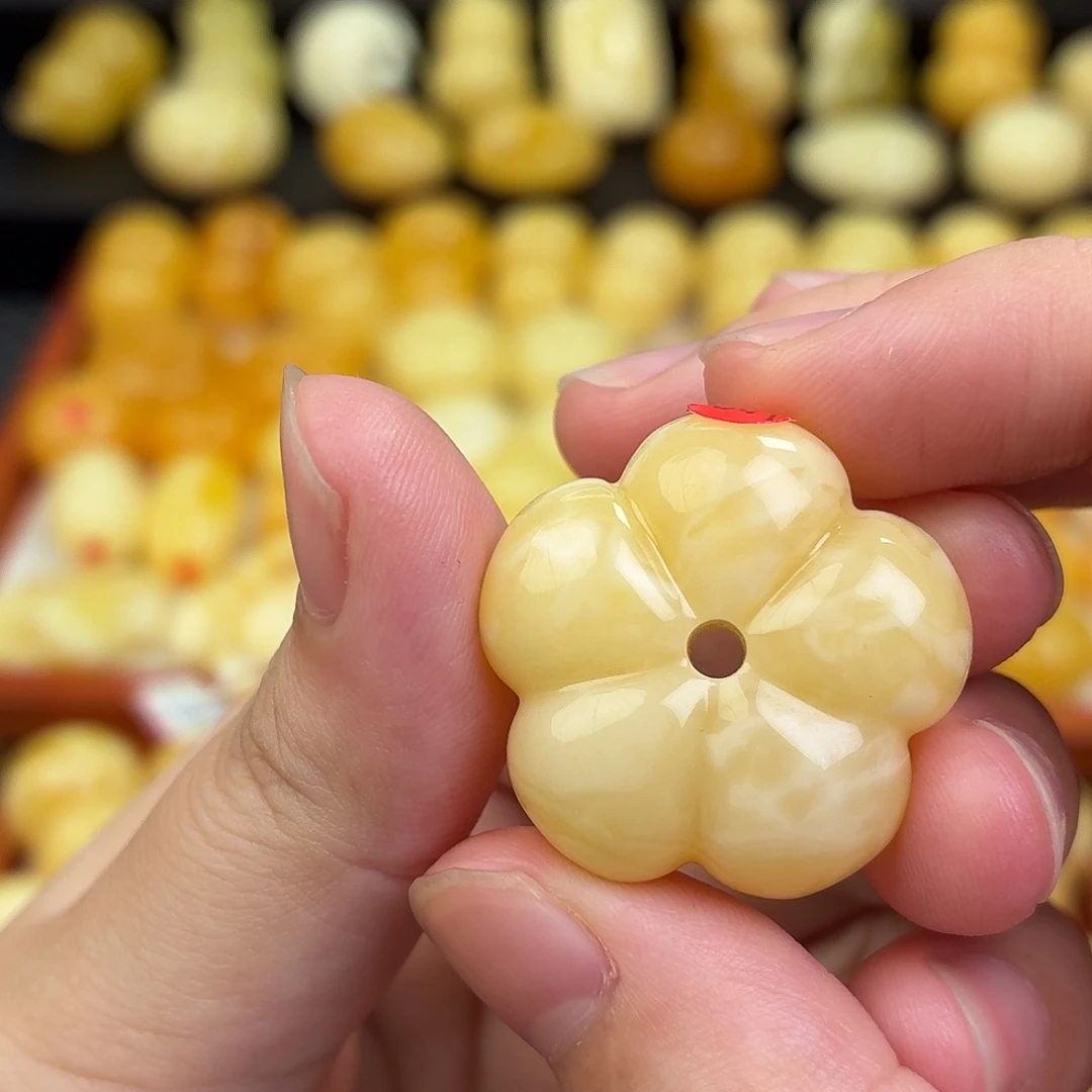 蜜蜡未镶嵌毛衣链蜜蜡