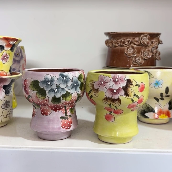 景德镇手绘花盆陶瓷8/9