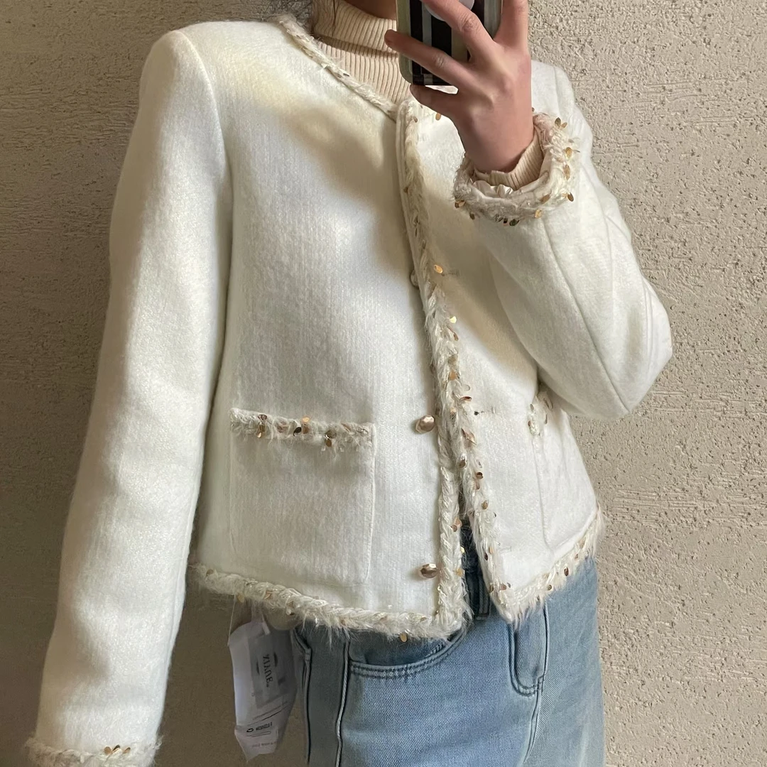 【 雨•美 推荐 】1130简约气质时尚小香风短款外套