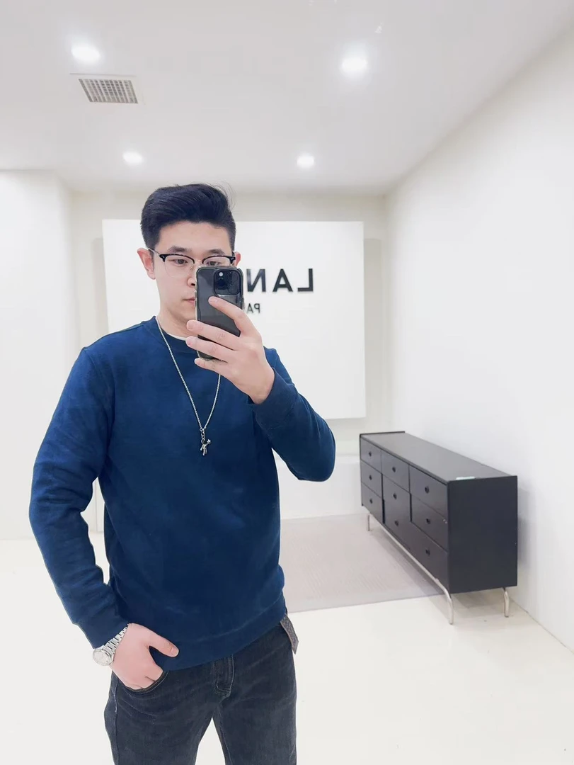 【出口订单】男套头德绒纯色百搭休闲速暖打底衫