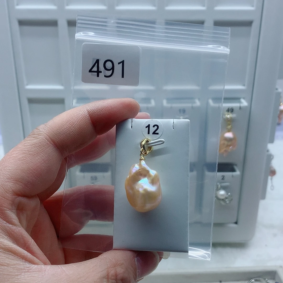 吊坠(不含链)淡水珍珠合金