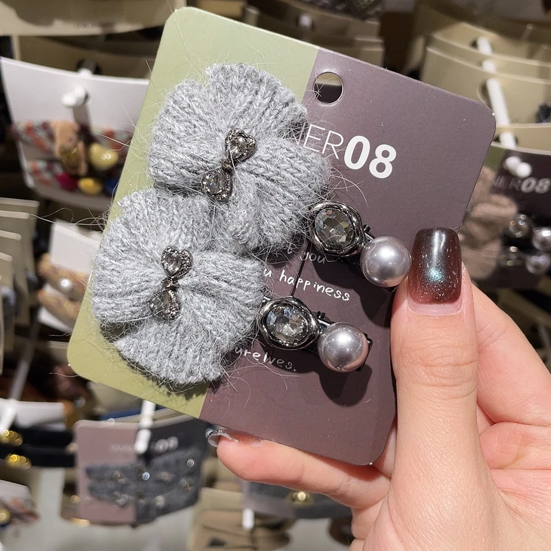 皮质非金属灰色蝴蝶结鸭架