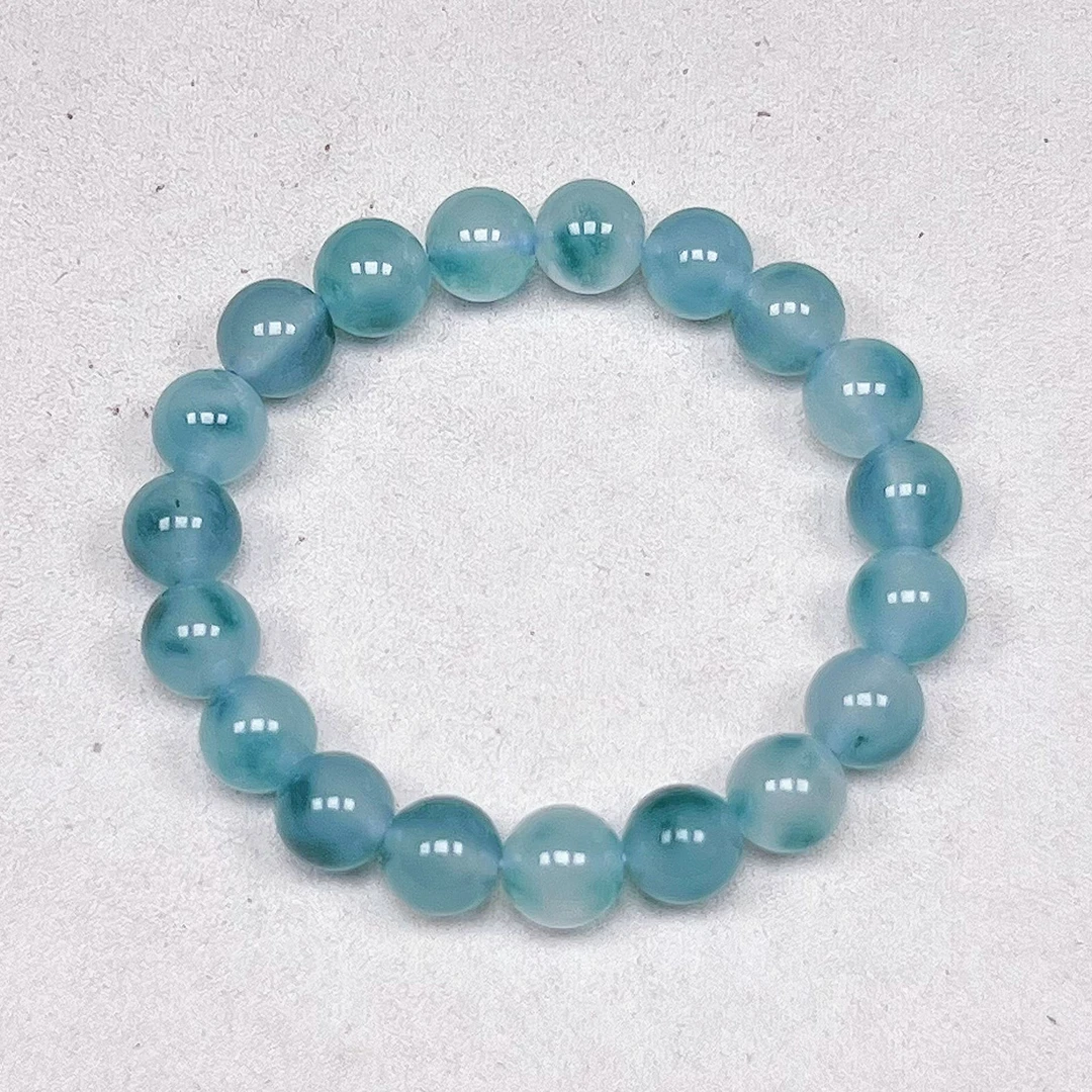 高品质严选10mm飘蓝花手串