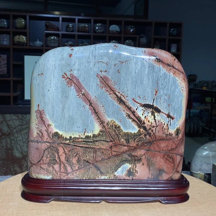 广西国画石摆件，观赏收藏