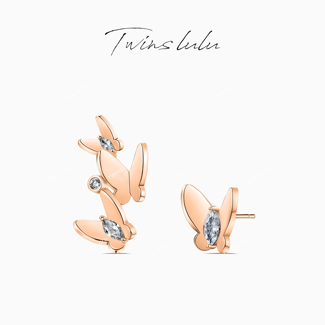 TWINS LULU 流光风 秋上新【官方正品】栩栩如生蝴蝶耳环TSL1833