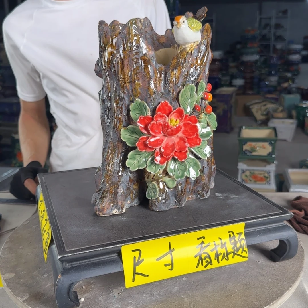 一风堂石湾花盆  打磨痕迹缝隙291
