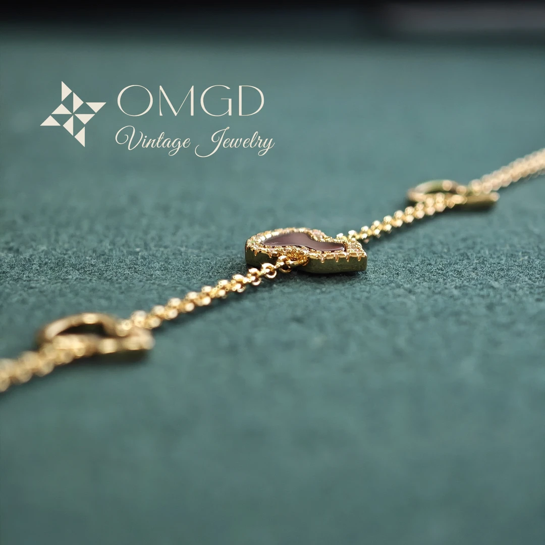 铜合金合成锆石手链 【A1057】手链 轻奢时尚设计款-HLS