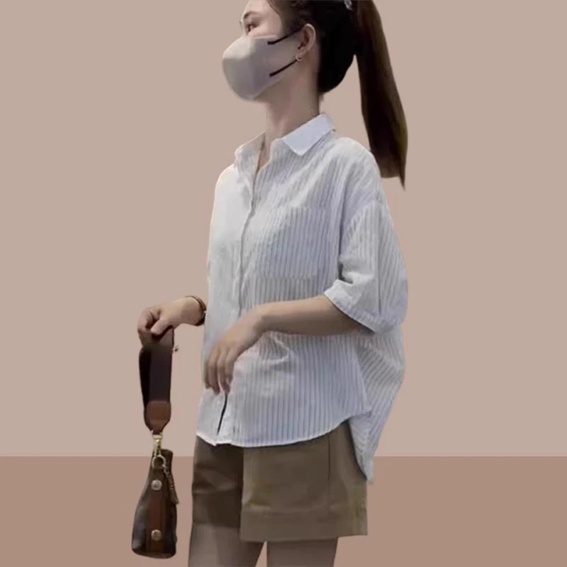 时尚设计感纯色2025年夏季新款休闲裤女装短裤透气简约通勤宽松潮