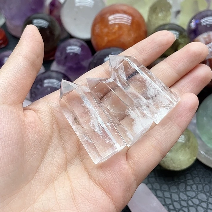 奇***姐珠宝半成品水晶未镶嵌30蓝针柱