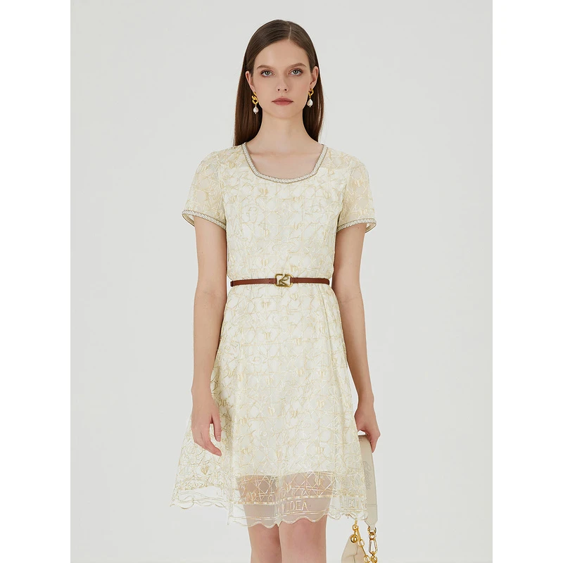 【小余】莱芙艾迪儿短袖连衣裙1E2L93128