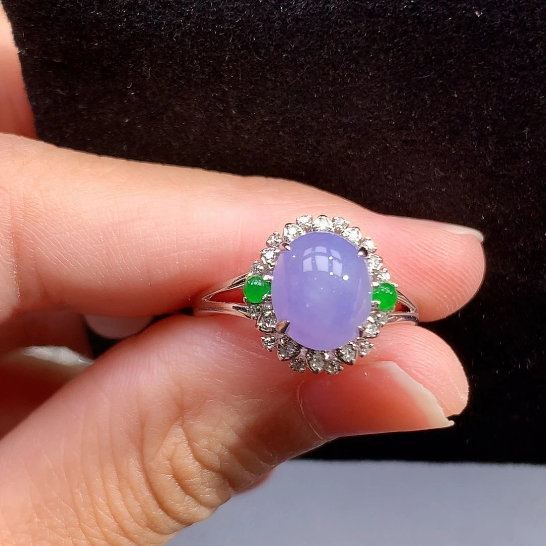 翡翠戒指18K金镶嵌