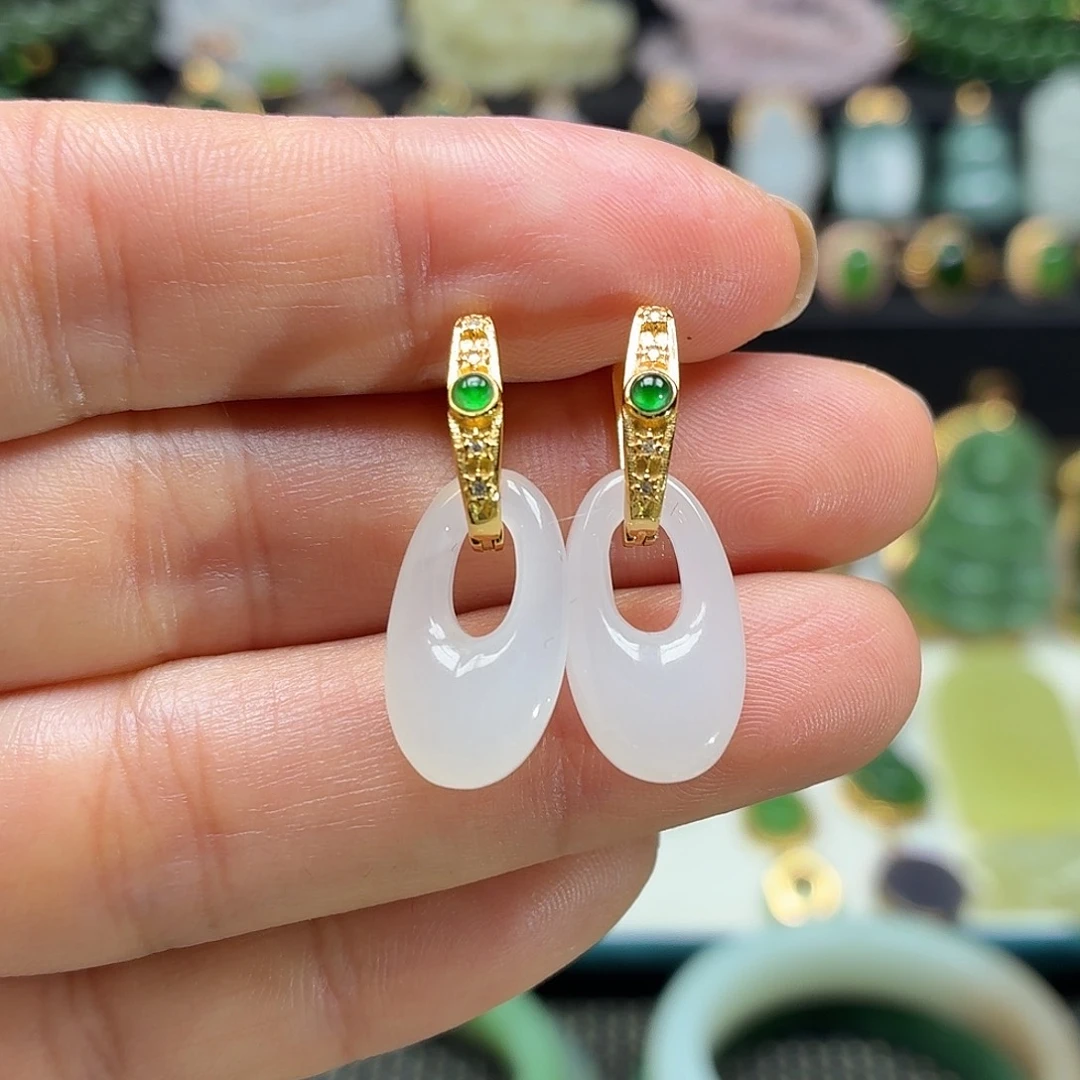 和田玉银S925镶嵌颈饰