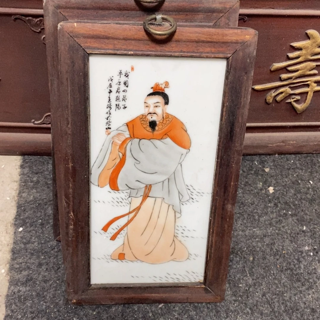 瓷片28*16*1景德镇瓷板画柴窑烧制