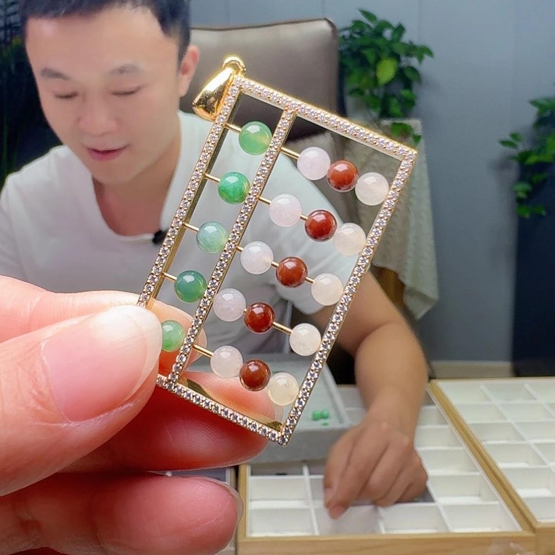 翡翠银S925镶嵌吊坠(不含链)多样性发货其一