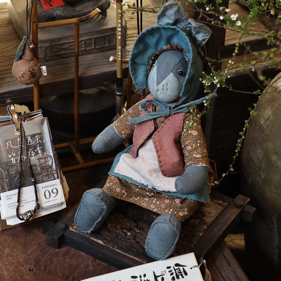 【柿间浅憩】纯手工*独处清欢系列*兔子玩偶*摆件（每个不一）