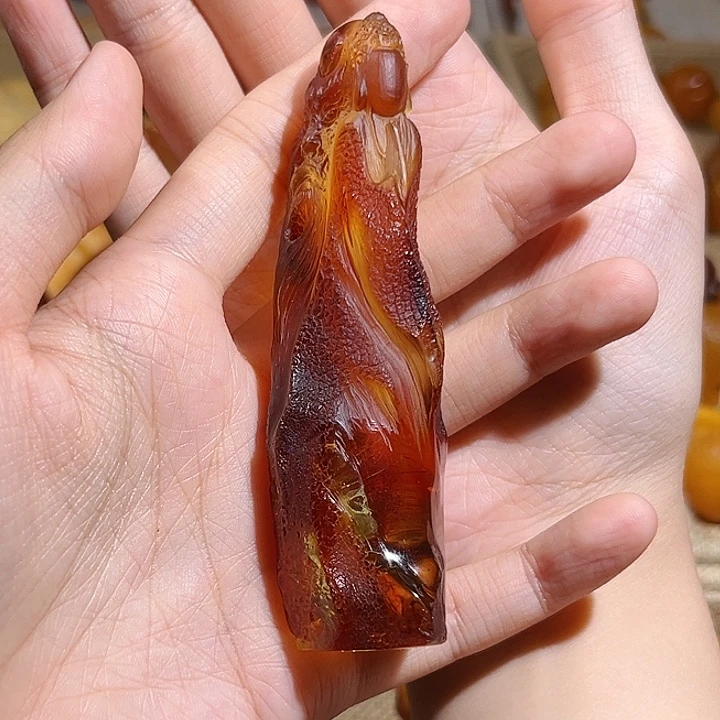 琥珀颈饰未镶嵌蜜蜡一念之间摆件