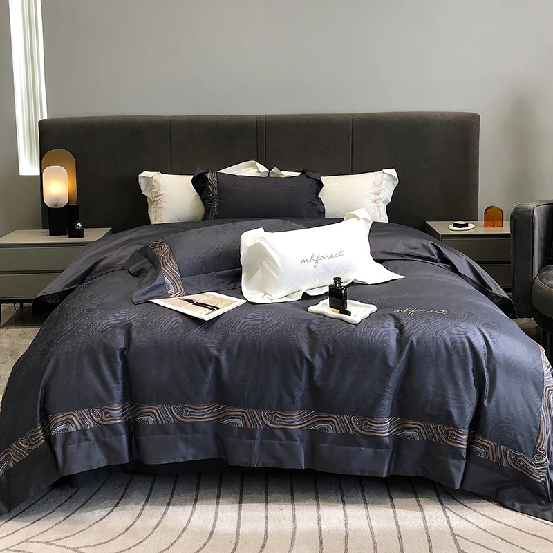 丽家平！特！轻奢100（50*50）澳棉提花全棉四件套保暖床品