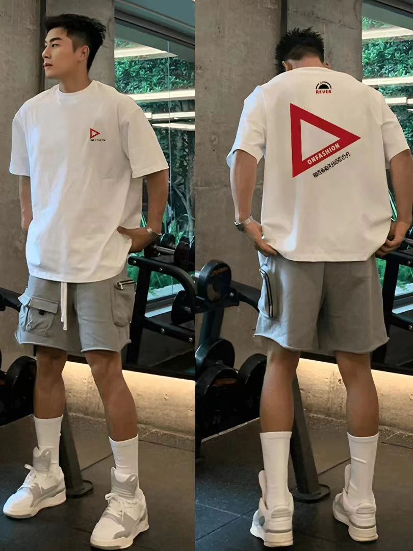 【重磅纯棉】cleanfit美式复古简约短袖T恤2025年夏季宽松透气百搭