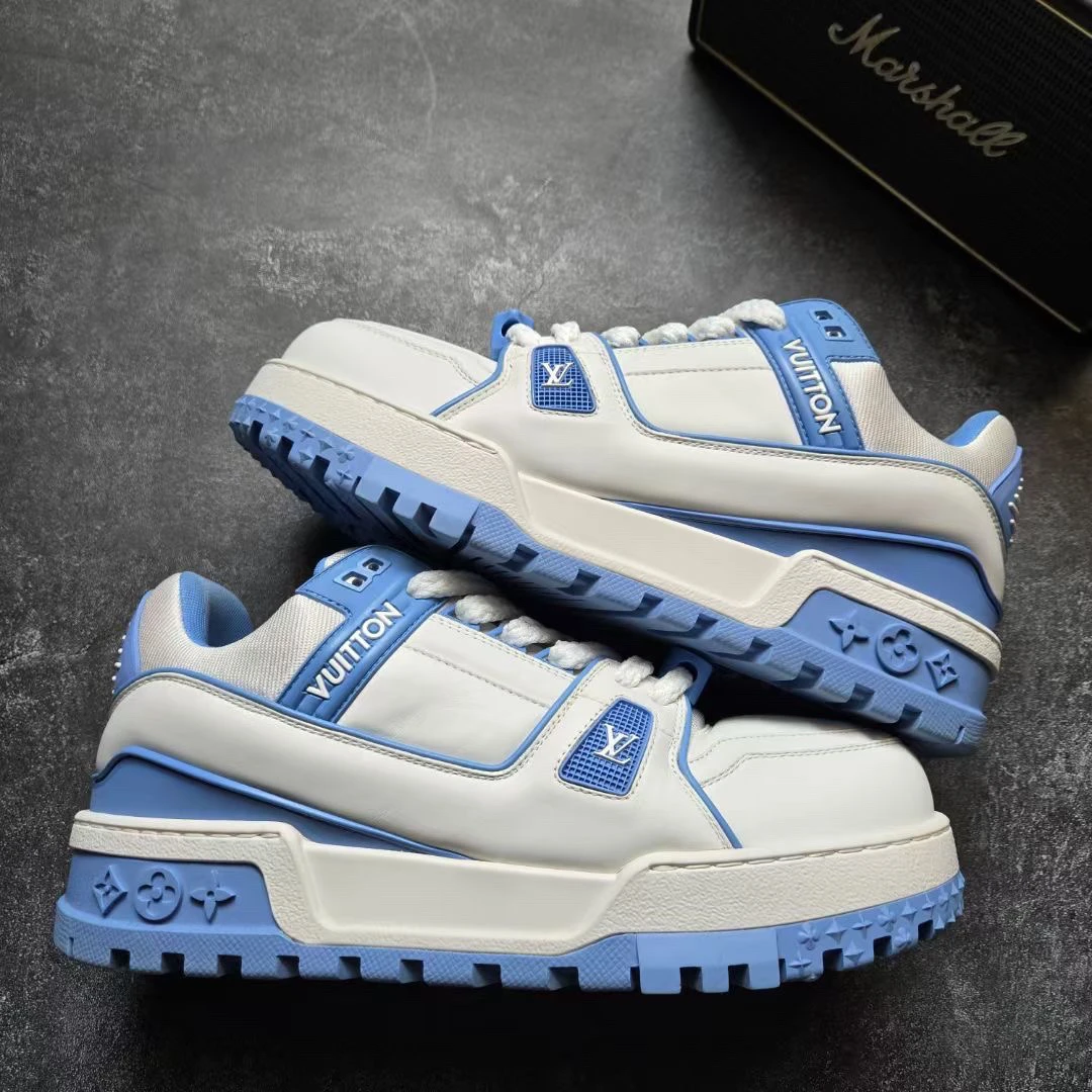99新 LouisVuitton/路易威登 41码 TRAINER 白蓝胖丁 鞋