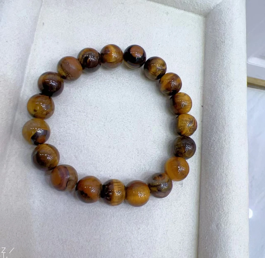 钨合金树脂手链 天然虎眼石咖啡色女生手串 00011