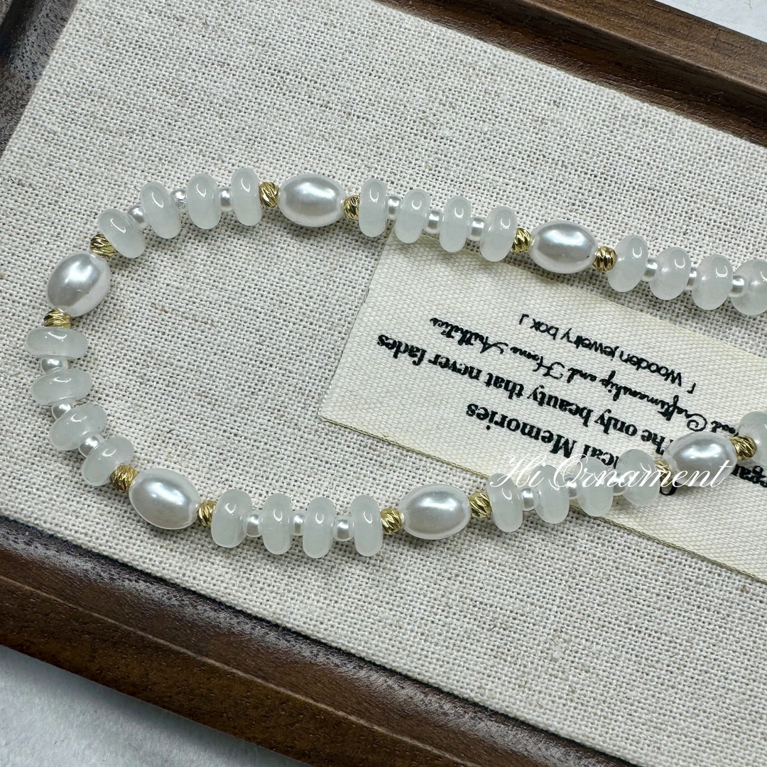 钛钢项链 铜镀真金【暮雪】法式 · 复古轻奢小众设计气质锁骨链