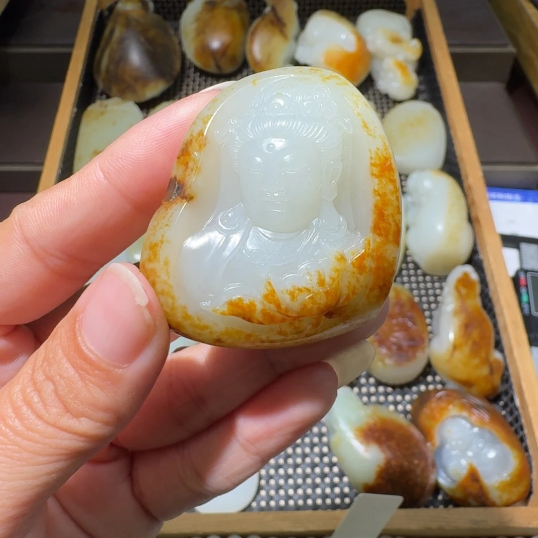 和田玉未镶嵌吊坠(不含链)