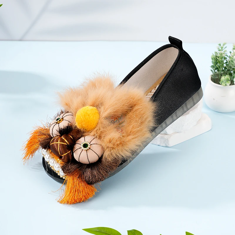 【平底单鞋拖鞋】新款虎头鞋民族鞋手工鞋绣花鞋民族风2022-252-253