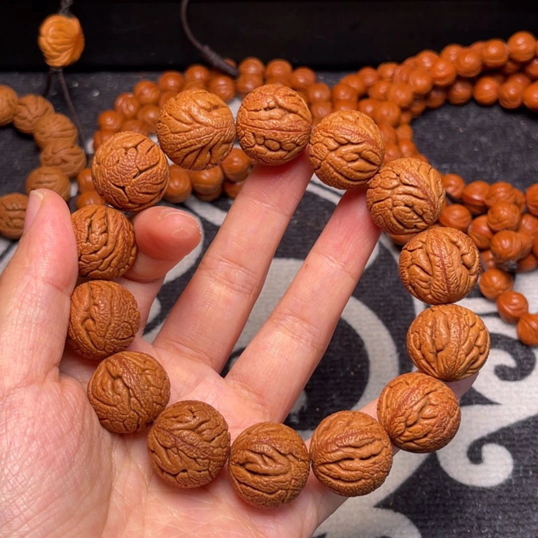 桃核手串龙纹龙珠19