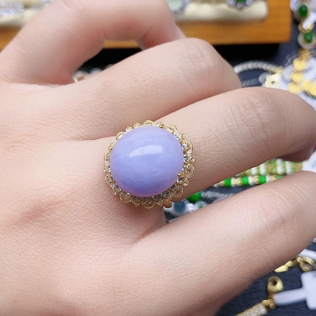 银S925镶嵌戒指翡翠